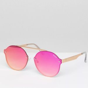 Quay Australia camden heights round lens sunglasses with brow bar